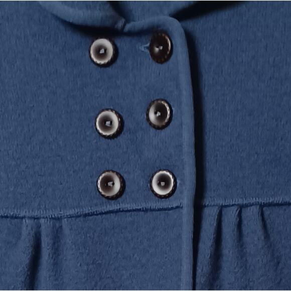 Marae Girls Blue Virgin Wool Button Front Coat. Size 6 - Picture 2 of 15